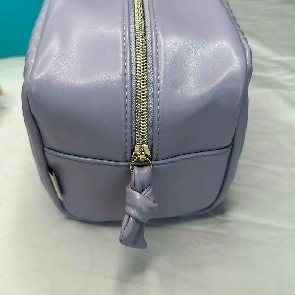 BRAND NEW IN BOX! Vlando Lavender set of two Cosmetic Bags with Gold Zipper.